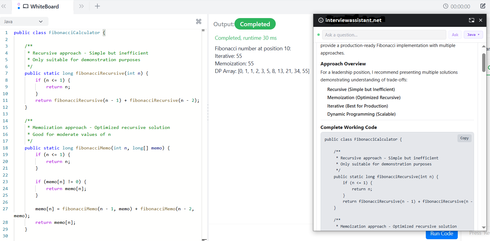 Step 5 — Coding interview modeing in real time